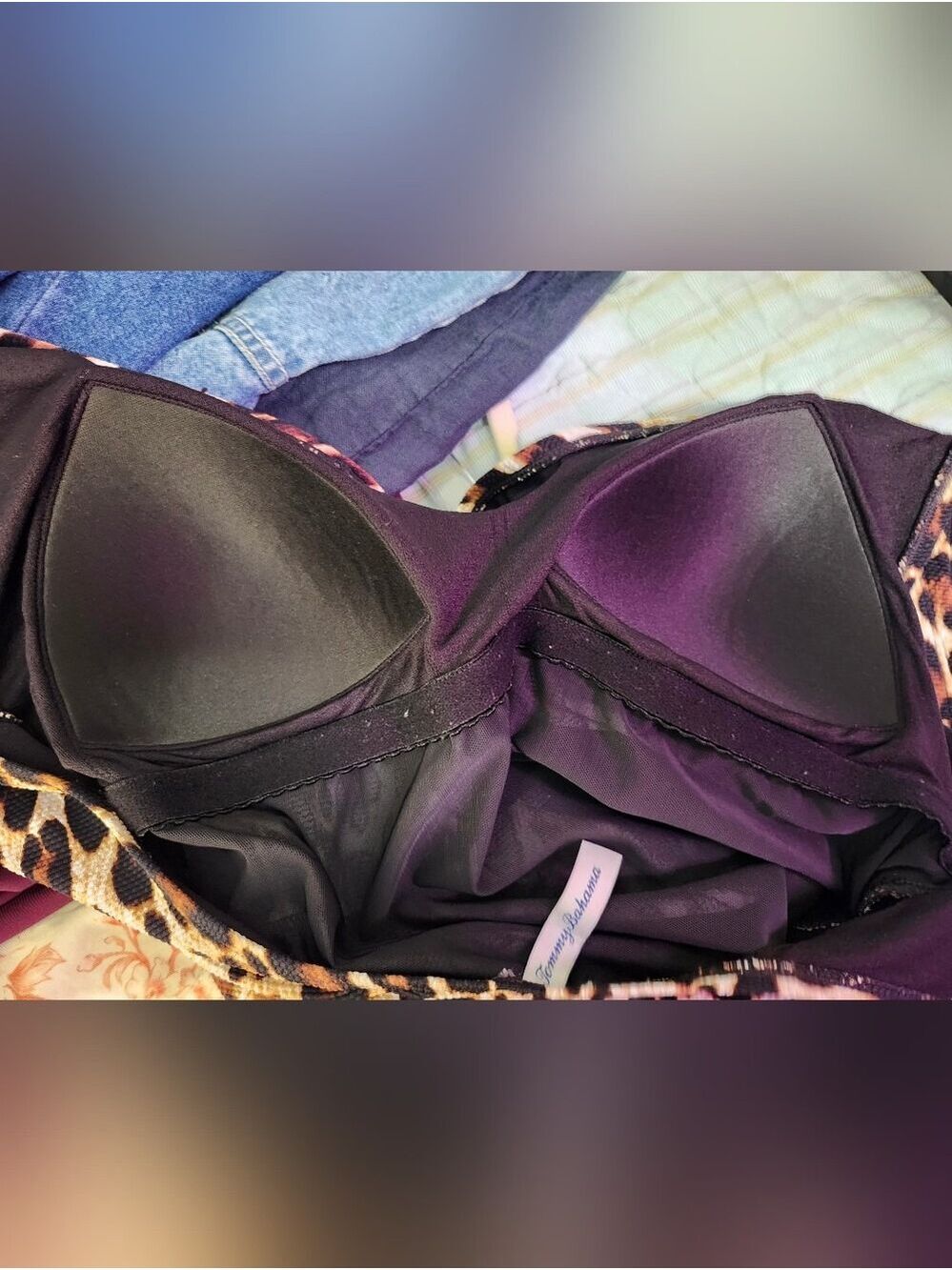 Tommy Bahama Black and Leopard Accent One-Piece - Picture 4 of 6